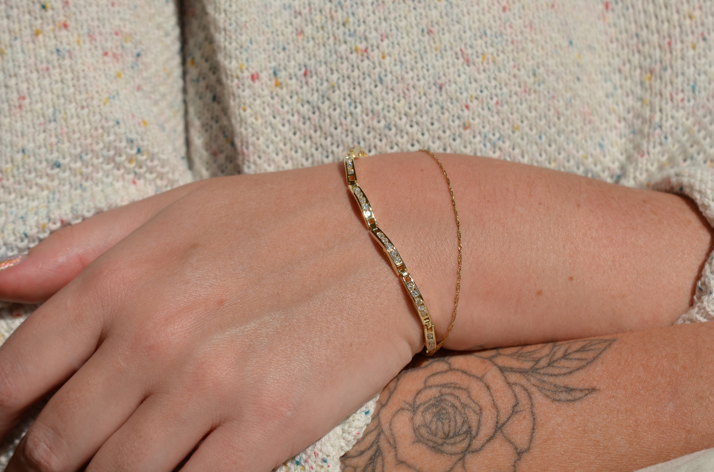Rolling Vintage Diamond Bracelet
