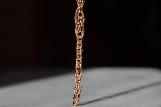 Rosy Antique-Inspired Fancy Link Bracelet