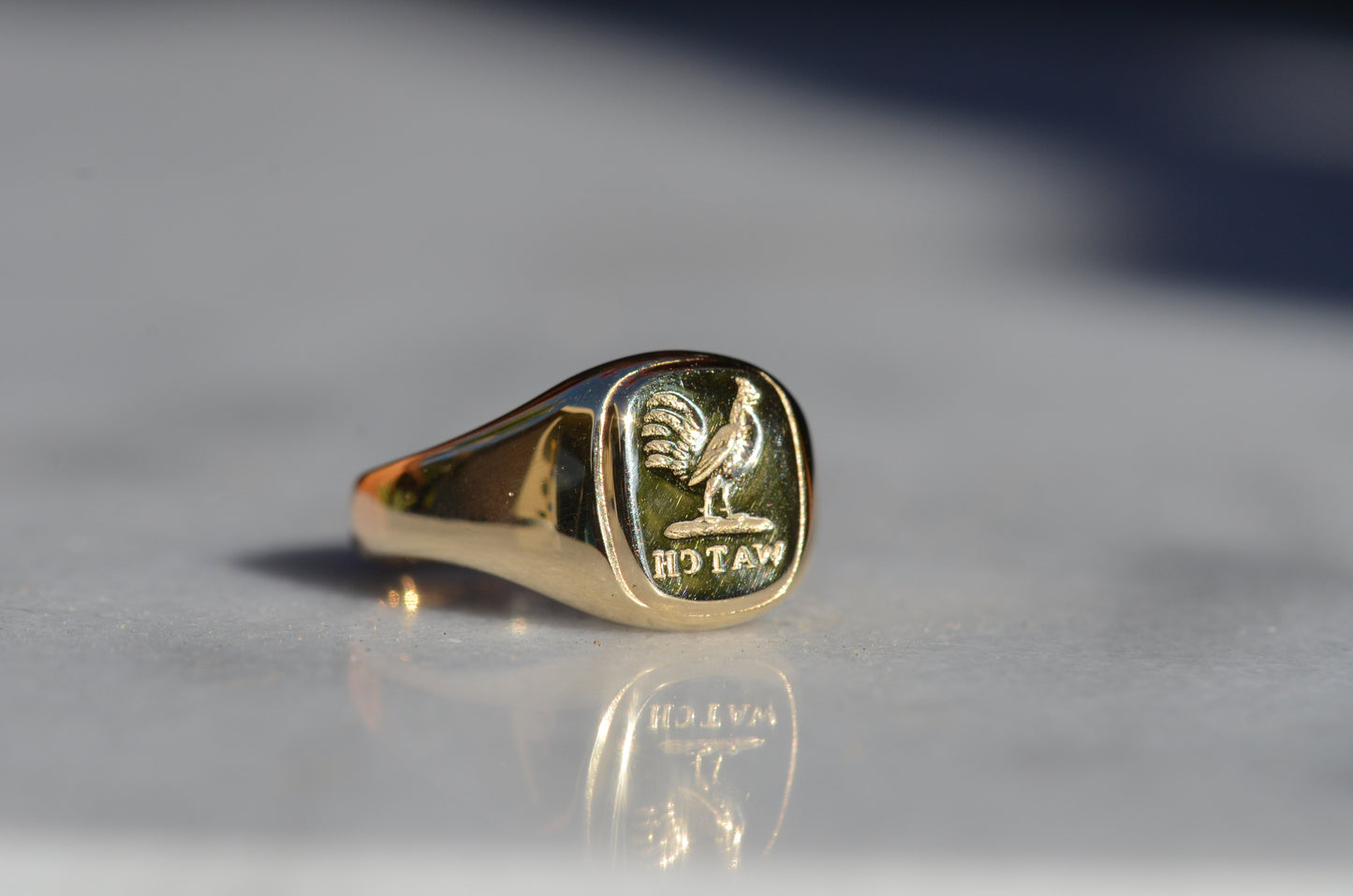 St. Eloi Collection Cock Watch Signet Ring