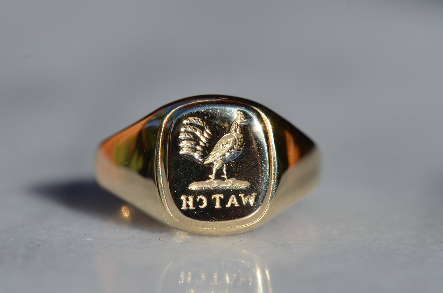 St. Eloi Collection Cock Watch Signet Ring