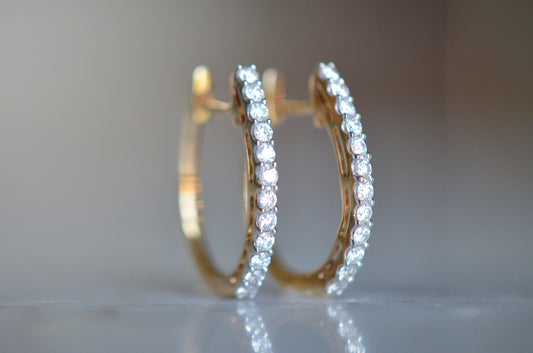 Estate Diamond Hoops