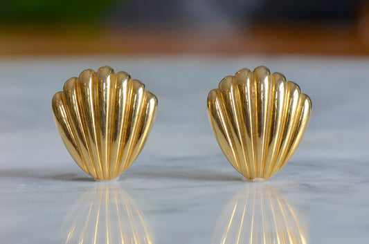 Fabulous Vintage Shell and Scarab Convertible Earrings