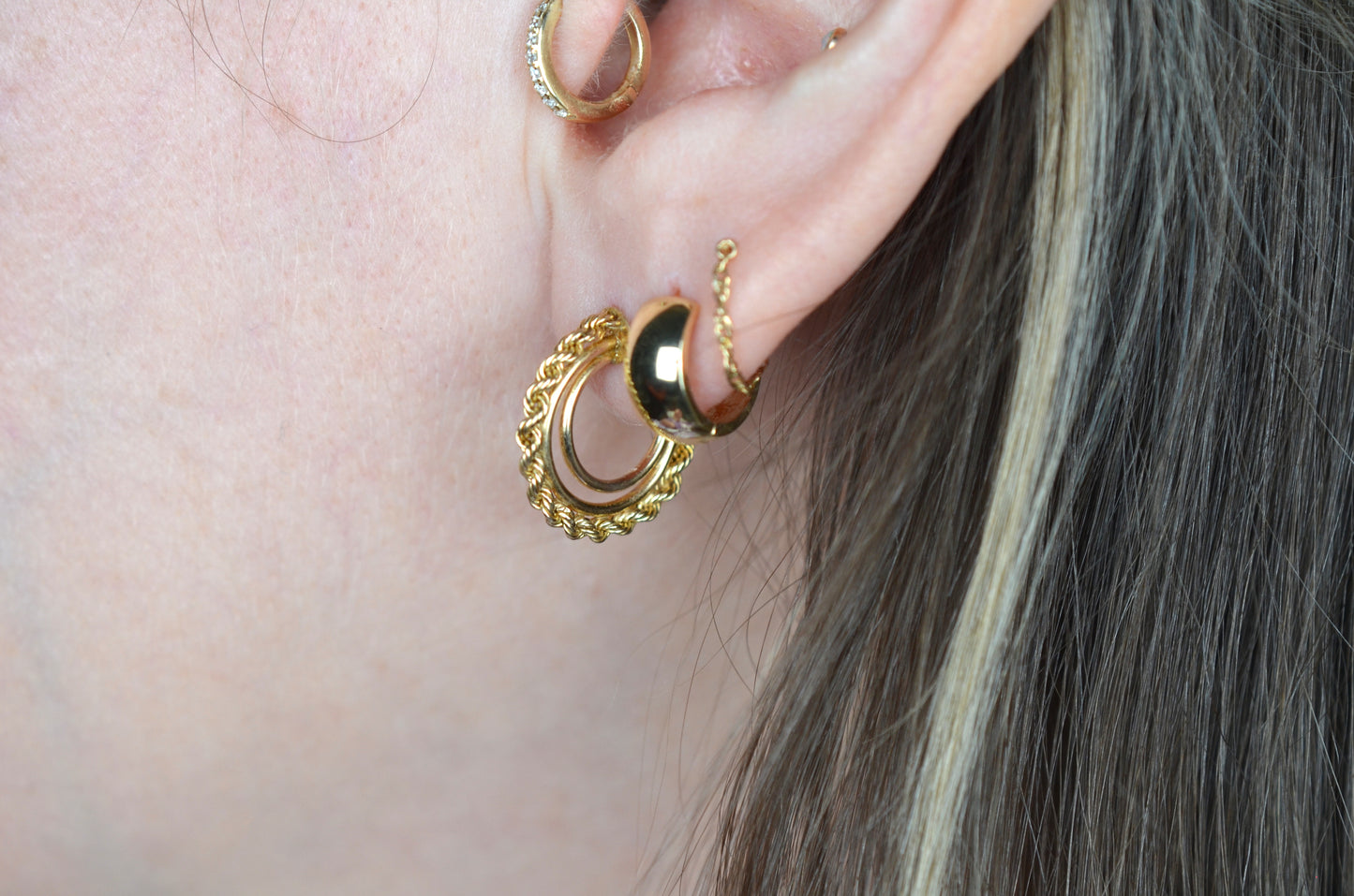 Twisted Rope Gold Estate Hoops