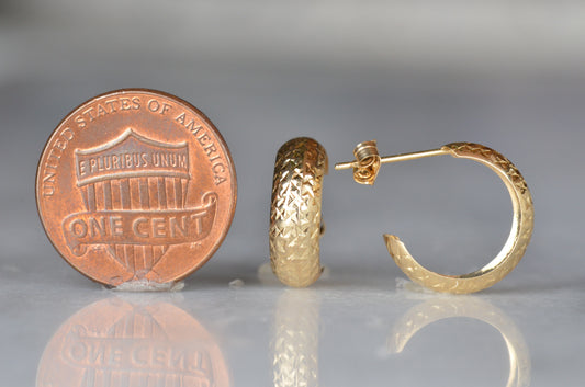 Eye-Catching Textured Estate Hoops