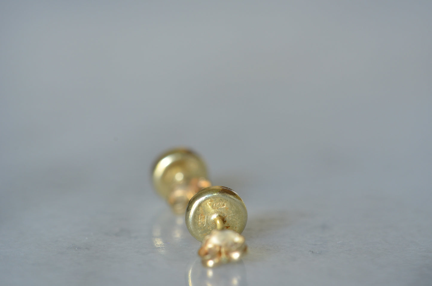 Vibrant Faux-Malachite Button Studs