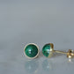 Vibrant Faux-Malachite Button Studs