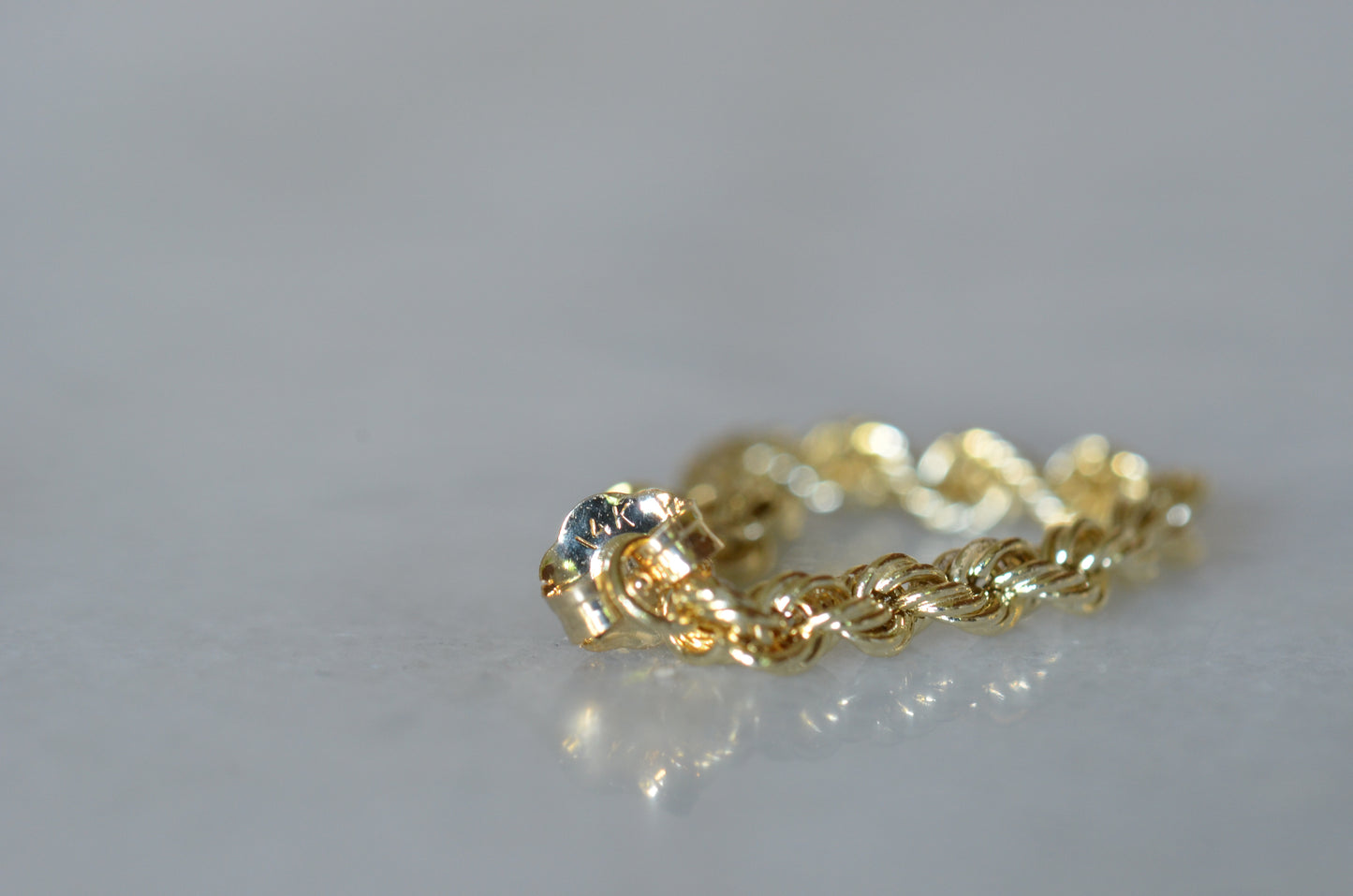 Slinky Estate Rope Chain Earrings