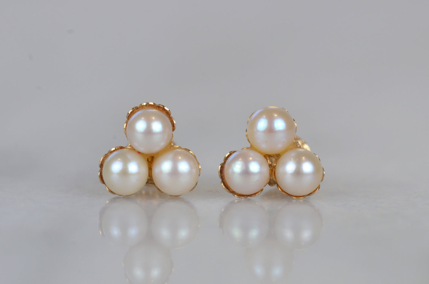 Bubbly Vintage Pearl Trilogy Studs