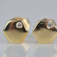Estate Geometric Diamond Plate Studs