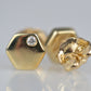 Estate Geometric Diamond Plate Studs