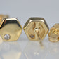 Estate Geometric Diamond Plate Studs