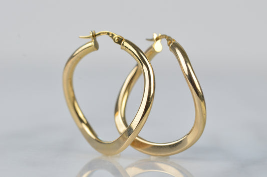 Wavy Bold Vintage Hoops