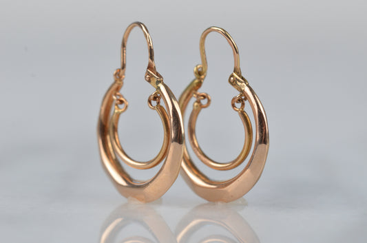 Playful Vintage Double Hoops