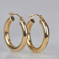 Classic Estate Gold Tube Hoops