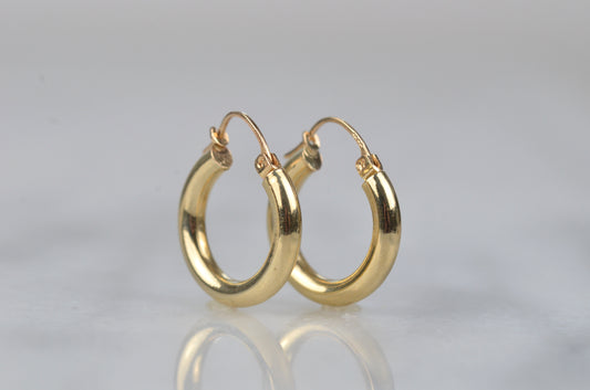 Classic Gold Drop Hoops