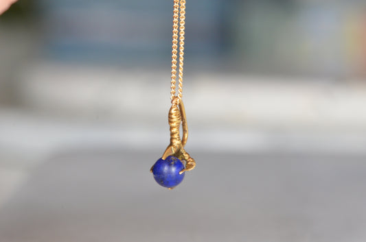 Antique Eagle's Talon Lapis Lazuli Pendant