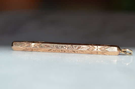 Exquisite Antique Solid Gold Toothpick