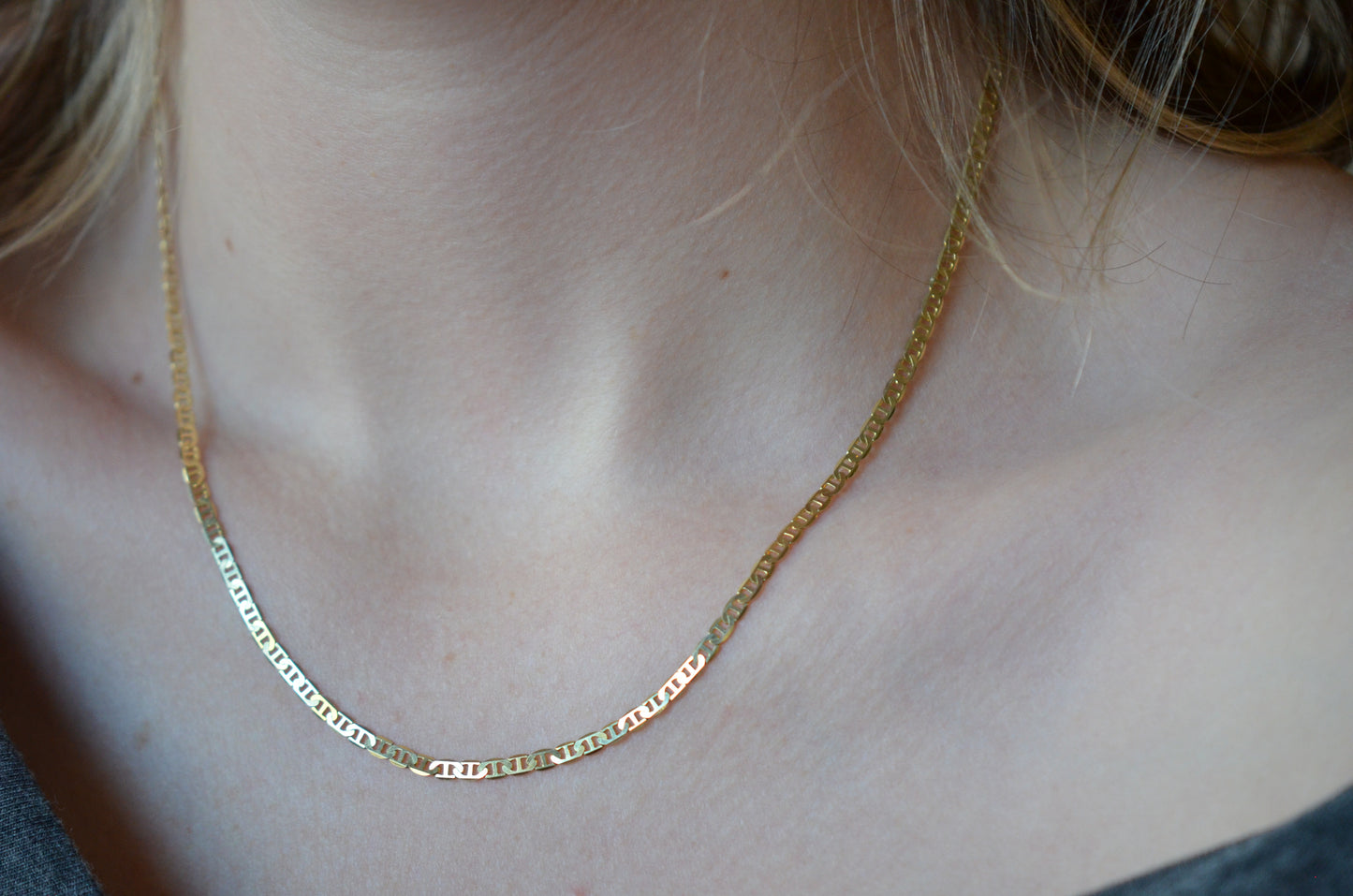 Silky Gold Anchor Chain