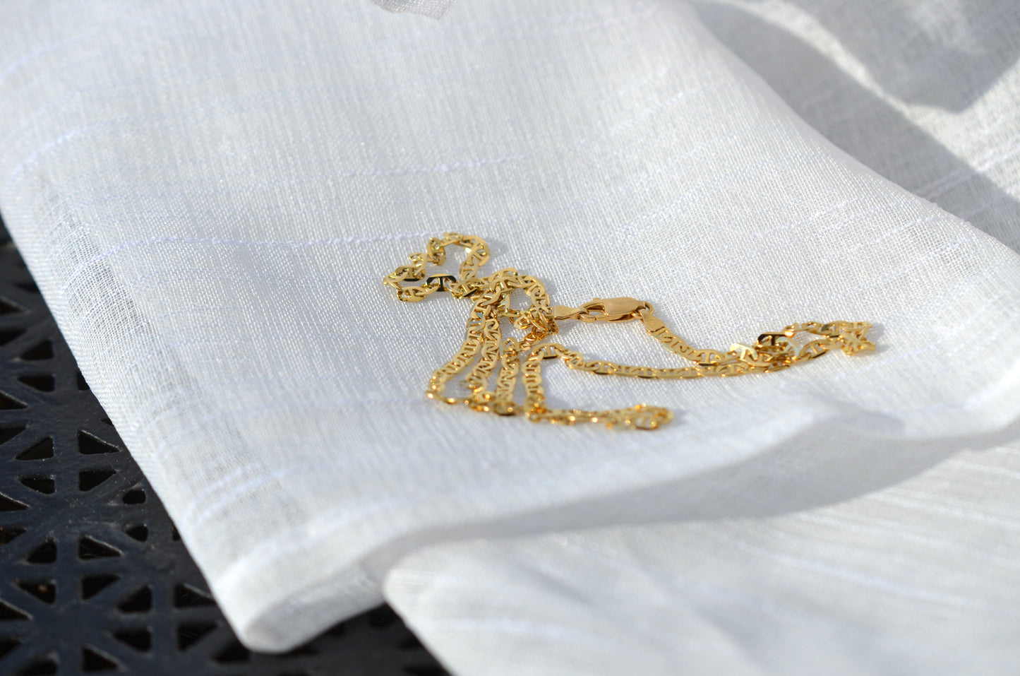 Silky Gold Anchor Chain