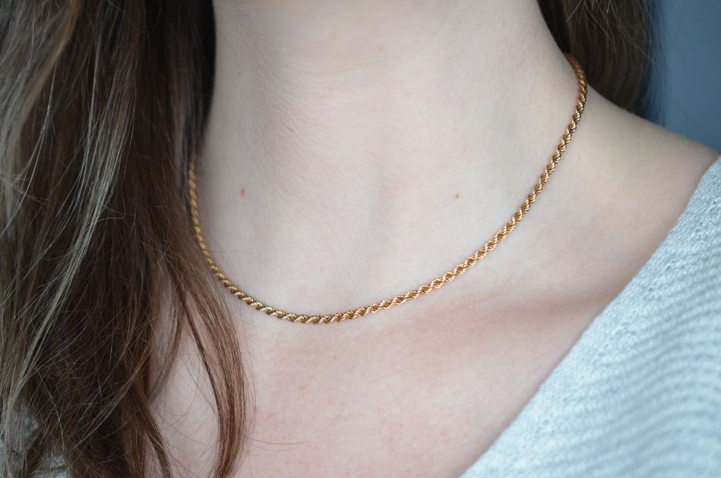 Warm Twisted Rope Chain Necklace