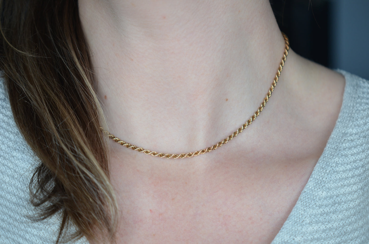 Warm Twisted Rope Chain Necklace