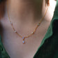 Delicate Opal and Pearl Drop Necklace