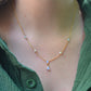 Delicate Opal and Pearl Drop Necklace