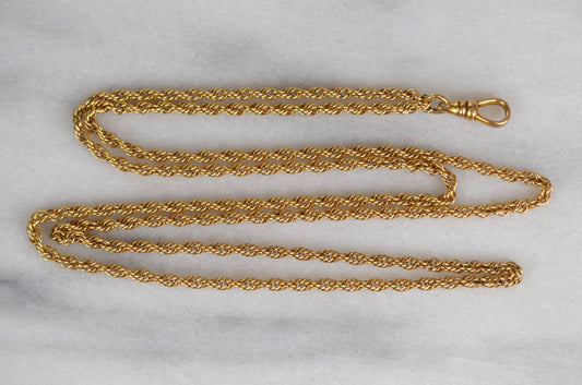Versatile Vintage Gold-Filled Long Rope Chain