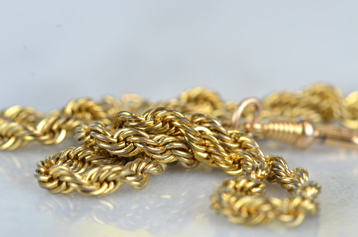 Bright Vintage Gold Filled Rope Chain