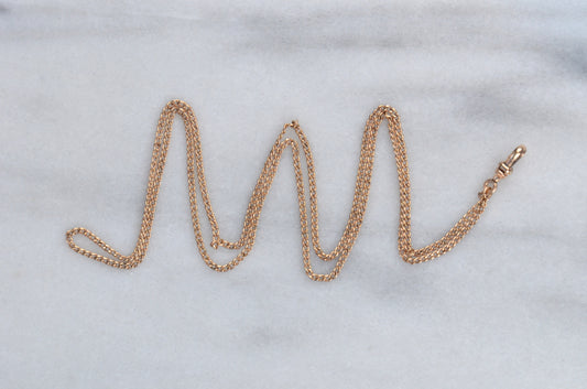 Long and Slim Antique Gold Fill Chain