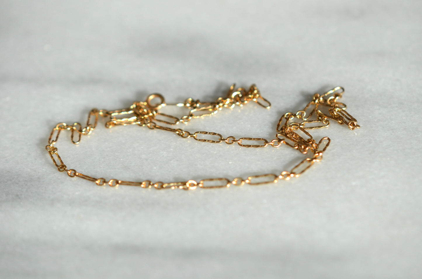 Dainty Vintage Trombone Link Necklace