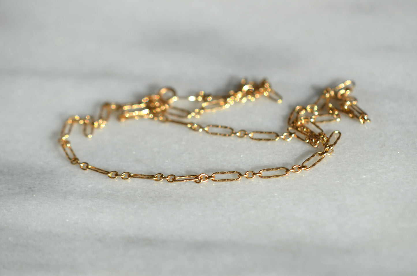Dainty Vintage Trombone Link Necklace