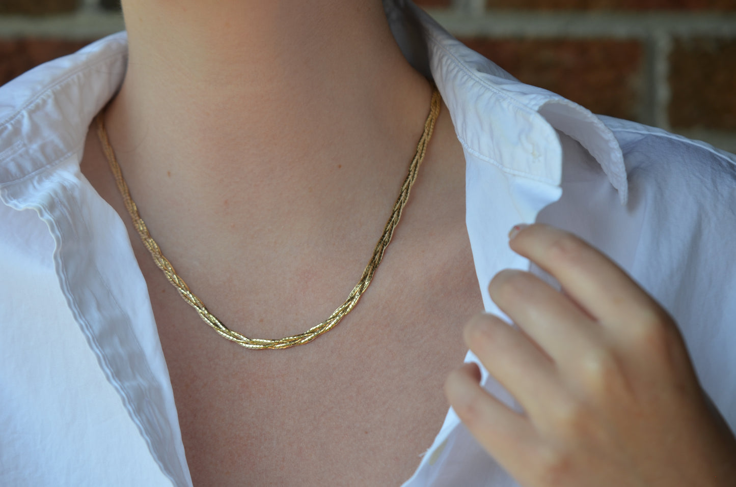 Sinuous Vintage Braided Necklace