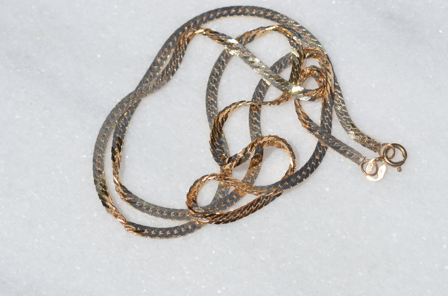 Slim Vintage Herringbone Chain