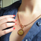 Spectacular Vintage French + Qu'Hier Pendant in Ruby Halo