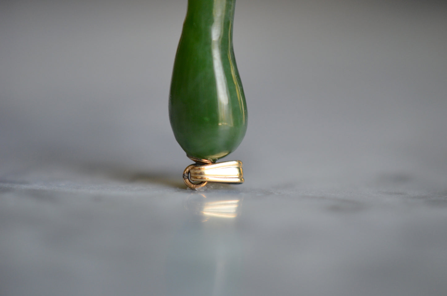 Lush Nephrite Jade Cornicello