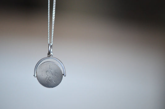 Vintage Sterling Silver "I Love You" Spinner Charm