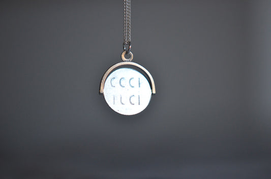 Vintage Silver "Good Luck" Spinner Charm