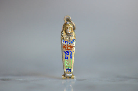 Sensational Silver Gilt Sarcophagus Charm