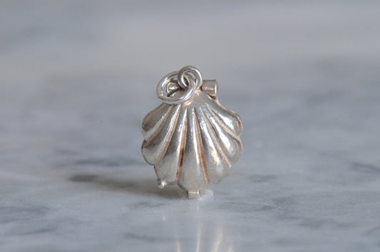 Darling Silver Vintage Shell and Pearl Charm