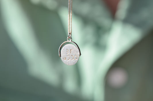 Rare Midcentury "Be Good" Silver Spinner