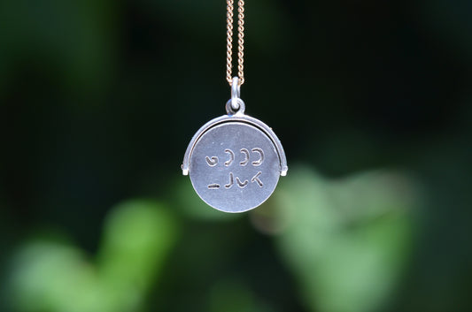 Vintage Silver Good Luck Spinner 1