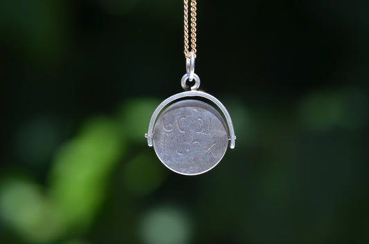 Vintage Silver Good Luck Spinner 4