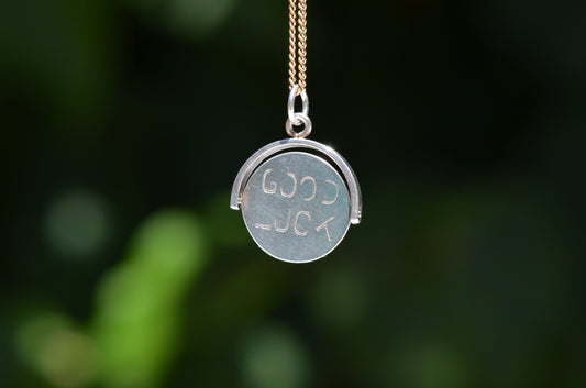 Vintage Silver Good Luck Spinner 7