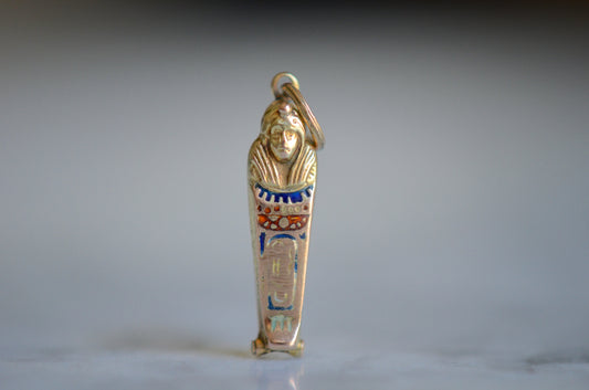 Gorgeous Gold Sarcophagus Charm