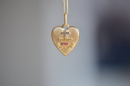 Vintage Puffy Heart Love Token