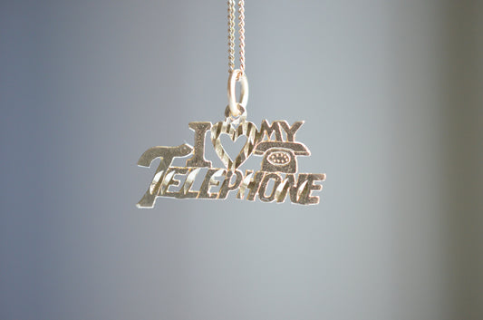 Deadstock "I Love My Telephone" Nameplate