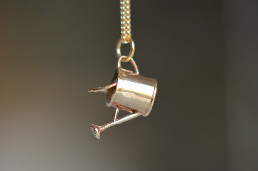 Vintage Gold Watering Can Charm