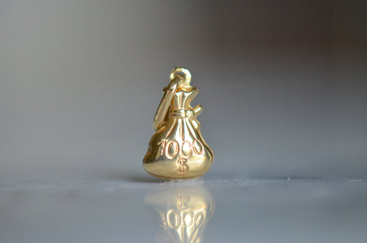 Gold Moneybag Charm