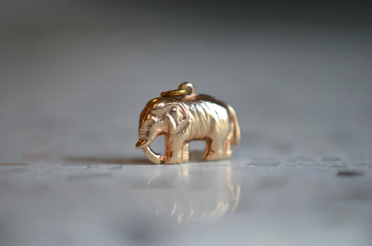 Petite Golden Elephant Charm
